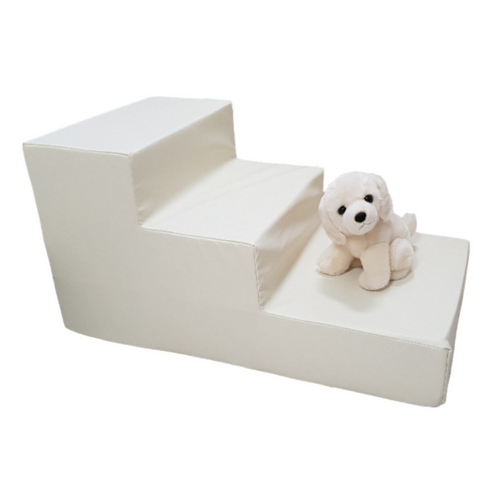 8DECO 강아지계단 애견계단 펫스텝 모음 1단2단3단4단 커버솜포함 ce4, 아이보리 방수, 1개