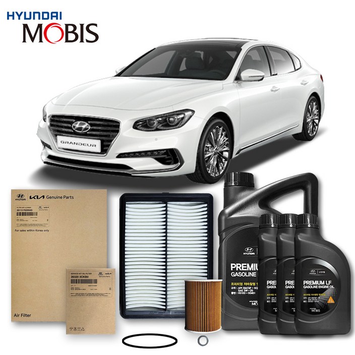 그랜저 IG 3.0 가솔린 16-19년식 순정엔진오일 3종세트