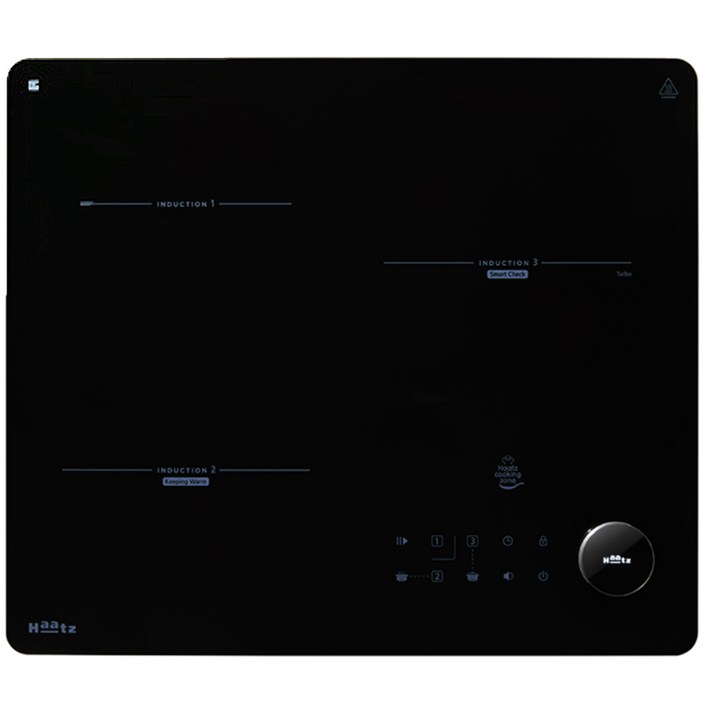 하츠 인덕션 3구 스마트휠 FULL EIC-30N 블랙/화이트 빌트인 전기레인지 쿡탑
