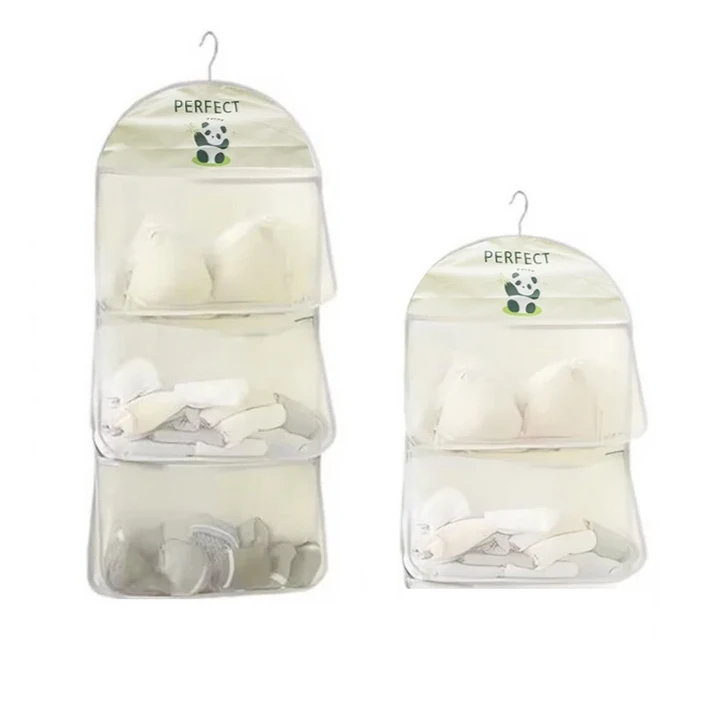 대용량 수납망 양말 속옷 걸이식 가방 다층 메쉬 포켓 도어 정리함