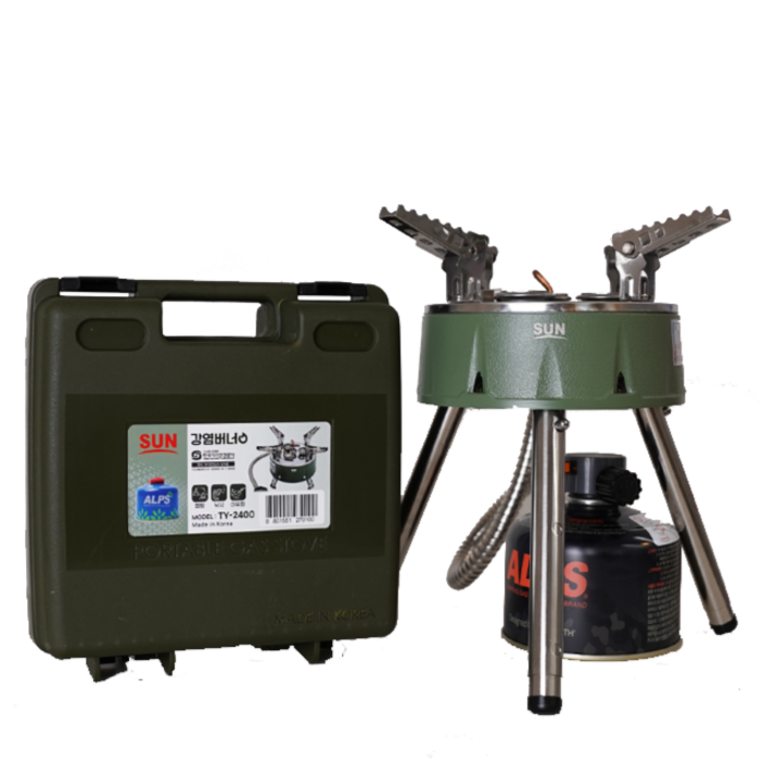 썬연료 초고화력 그리들버너 캠핑 이소 가스 강염버너 TY-2400, 1개, 밀리터리