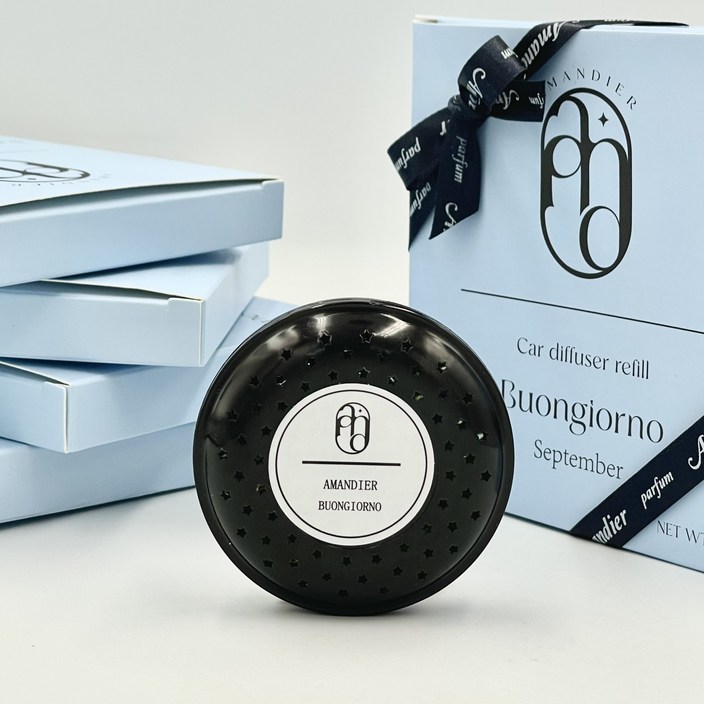 아망디에 차량용 방향제 리필 (아쿠아디파르마 차량용 방향제 호환 가능), 본 조르노, 4개