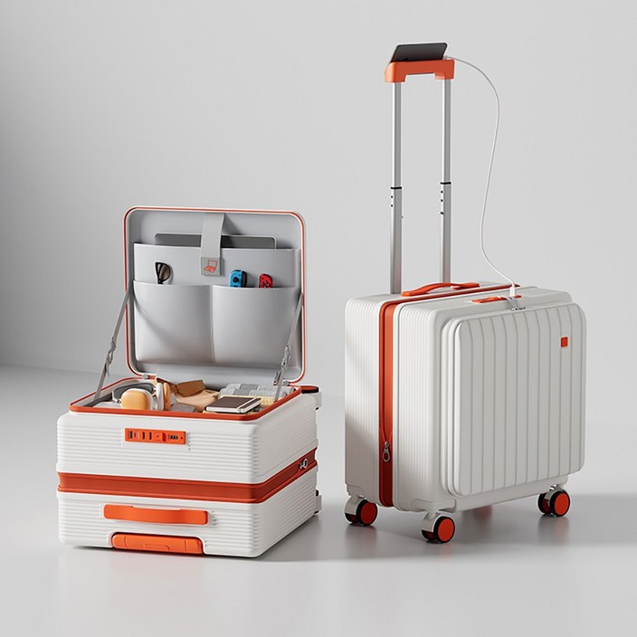 Chephie 무기한 A/S 전면오픈 확장형 소형 기내용 여행용 캐리어