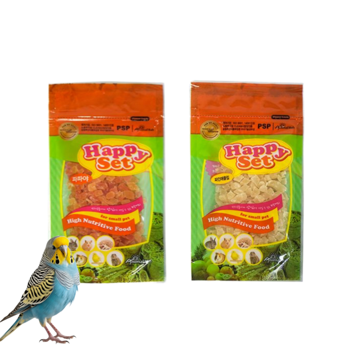 앵무새 소동물 과일 간식 파파야 파인애플 칩 세트구성 젤리