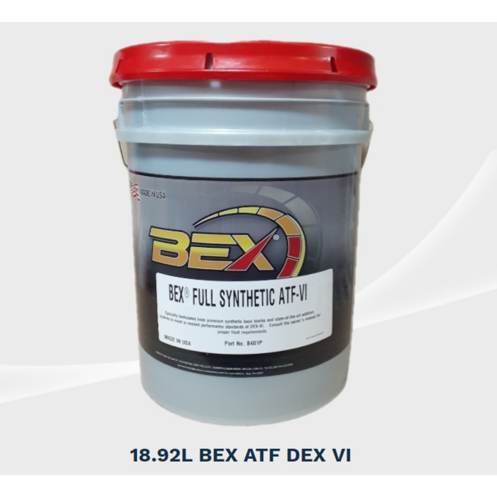 BEX 벡스 100 합성 오토미션오일 DEX VI 6단8단 18.92리터 미국서부 텍사스원유 부드러운 변속기능, 1개, 18.92l