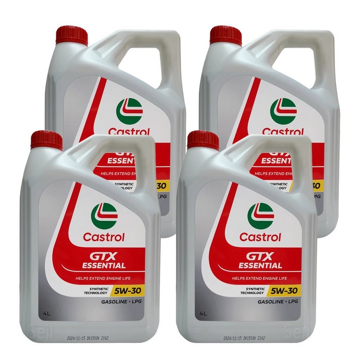 캐스트롤 GTX 이쎈셜 5W30 4L x 4개 1박스 16L 가솔린 LPG 전용 합성 엔진오일