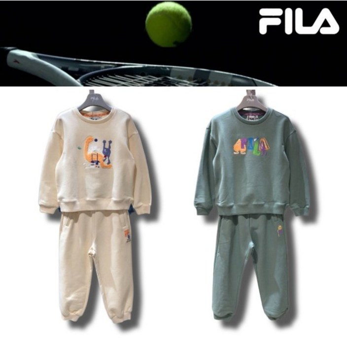 브랜드빠른출고 휠라 FILA 키즈 아동 남아 여아 맨투맨 상의  조거팬츠 바지 키즈 상하의 상하복세트
