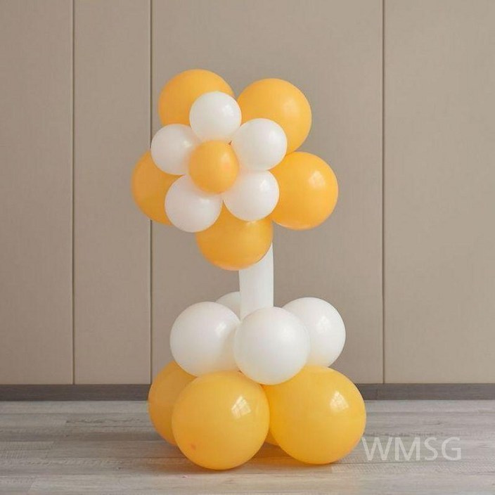 WMSG 꽃풍선 플라워 촬영 매장 카페 포토존 꾸미기 생일파티 풍선장식 세트, 작은 꽃 기둥 17