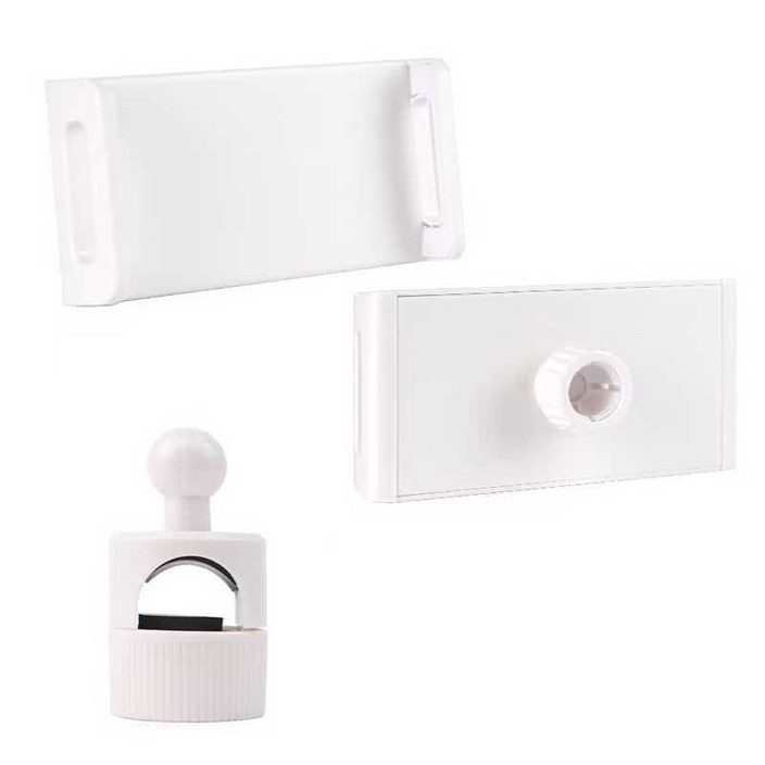 HUIJII 접이식 침대용 휴대폰 거치대 침대용 태블릿 거치대 높이 폭 조절 가능 듀얼 헤드 라이브 스탠드