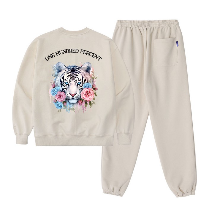 O.H.P원헌드레드퍼센트 작품을 입는다 오버핏 헤비 맨투맨+조거팬츠 셋업 BEST6