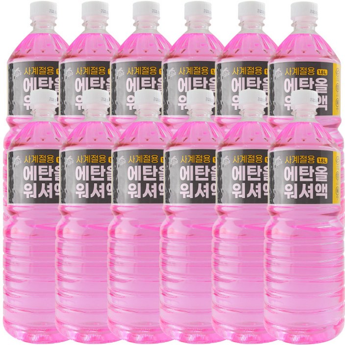 타이거 사계절 에탄올 워셔액 1.8L, 1.8L, 12개 타이거 사계절 에탄올 워셔액 1.8L, 1.8L, 12개