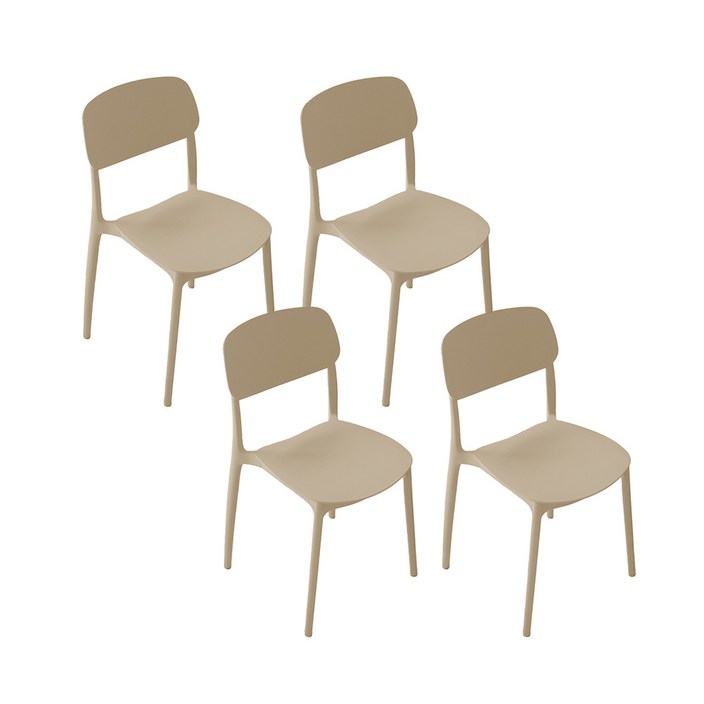 베리 체어 플라스틱의자 디자인 카페 식탁의자 4개 6color, 4개, 베리체어 샌드