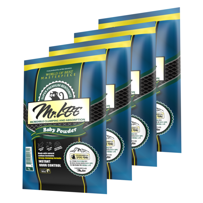 미스터리 베이비파우더 고양이 모래 7kg 총 4봉(총 2박스 배송)