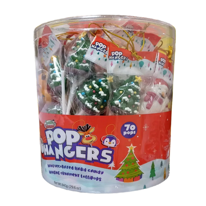 코스트코 크리스마스 파티 막대사탕 팝 행어스 캔디 840g (12g x 70개)