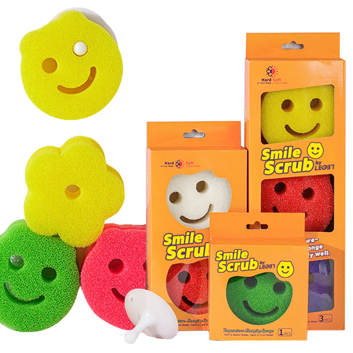정품 스마일스크럽 수세미 흡착홀더 포함 랜덤발송