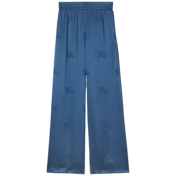 버버리 로고 자카드 와이드 팬츠