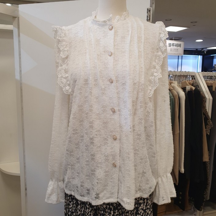 $앤코코 매니져 추천 8672 프릴차이나1번 블라우스, 간지스타일, 여성스러움의 끝장판 NG192BL672