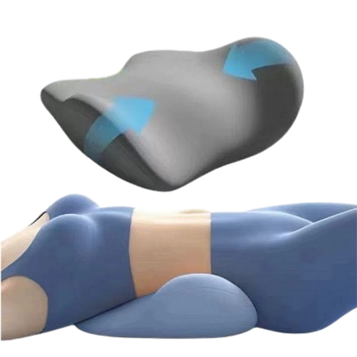 루미에르 허리베게 바른자세 수면 요추베게 쿠션, 1개, 그레이