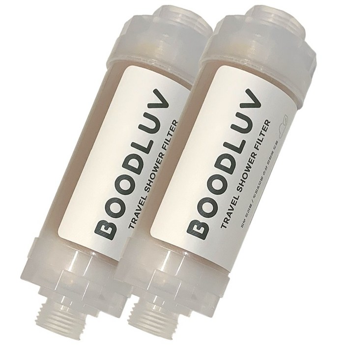 부드럽 여행용 석회수 샤워 필터 양이온교환수지 샤워기, 양이온 석회수필터, 2개