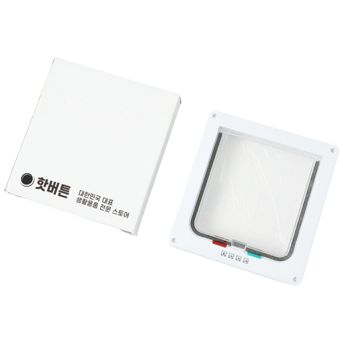 핫버튼 중소형견 펫도어, 1개, 화이트