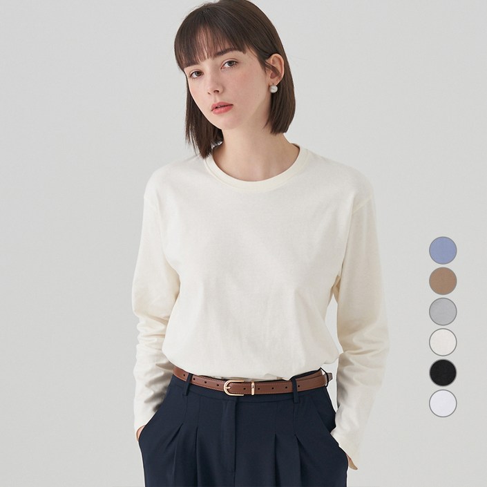 ELLE PARIS 여성 릴렉스핏 긴팔 티셔츠 ELLE PARIS 여성 릴렉스핏 긴팔 티셔츠