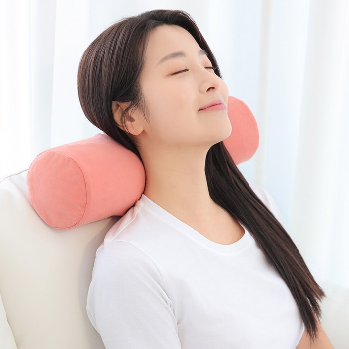 베네폼 원형 목베개, 피치 핑크, 1개