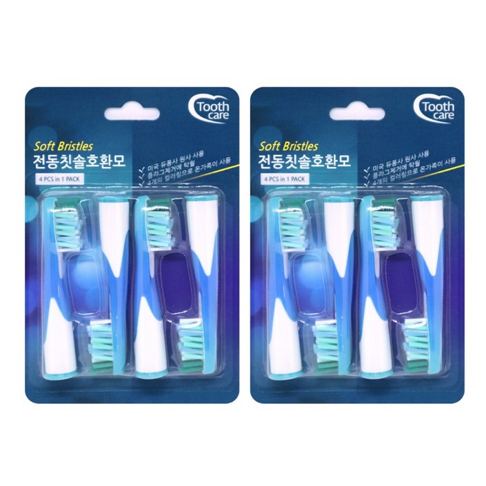 Toothcare 전동칫솔용 전용칫솔모 오랄비 소닉 호환용, 단일상품, 8개