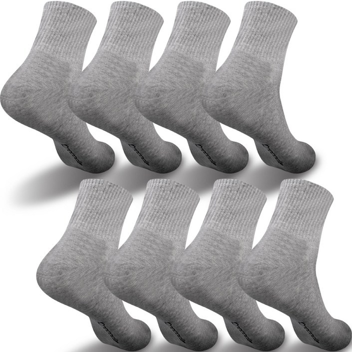 크로커다일 남성용 밴딩 무지 중목 양말 8켤레 세트 CD282287