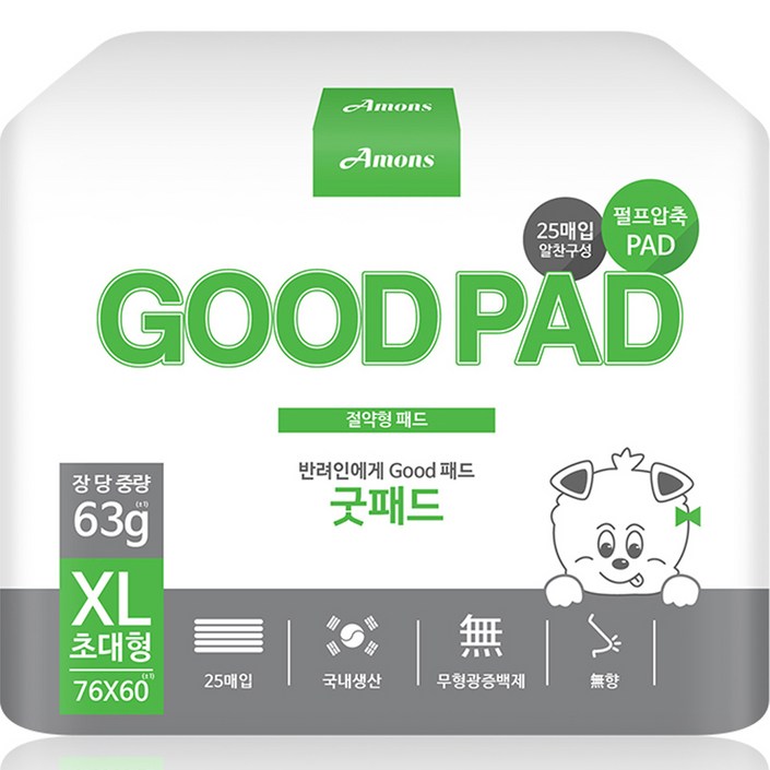아몬스 국산 굿패드, 1개, 25개입