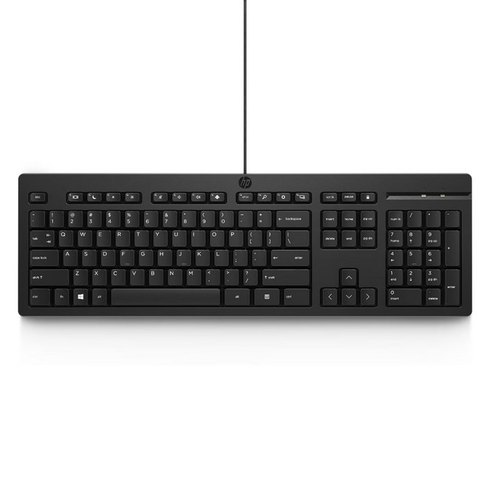 HP 각도조절 케이블 저소음 USB 유선 키보드 125 1.8m