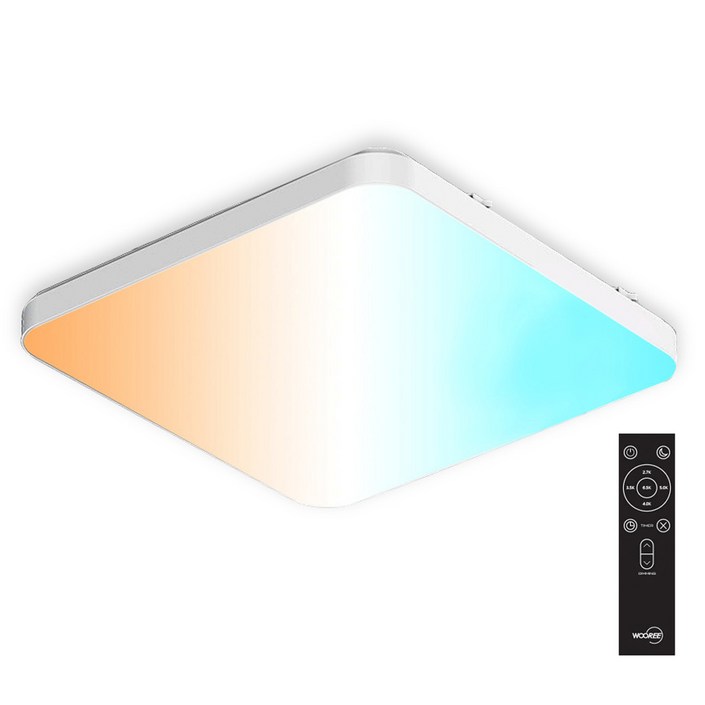 장수램프 베젤리스 방등 LED50W 5단색변환 리모컨 세트