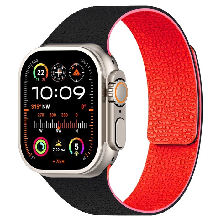 하마테 애플워치 호환 플랫 마그네틱 실리콘 스트랩