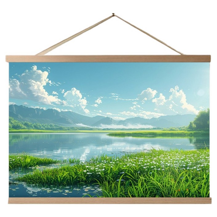 바이데 마음이 편안해지는 풍경 배전함 두꺼비집 가리개 행잉 패브릭