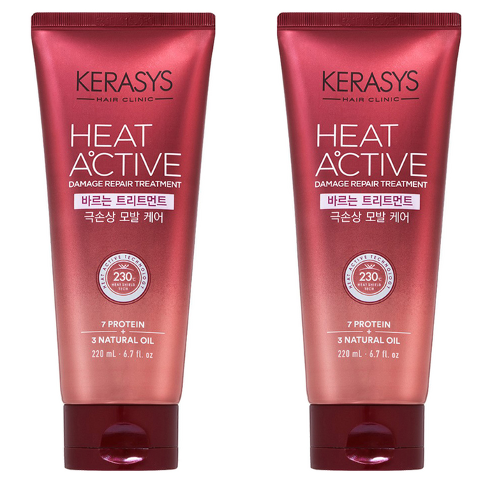 케라시스 히트 액티브 극손상 바르는 트리트먼트, 220ml, 2개