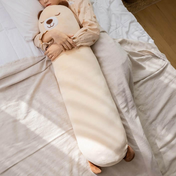 레토 곰 바디필로우 안고자는 베개 롱쿠션, 혼합색상