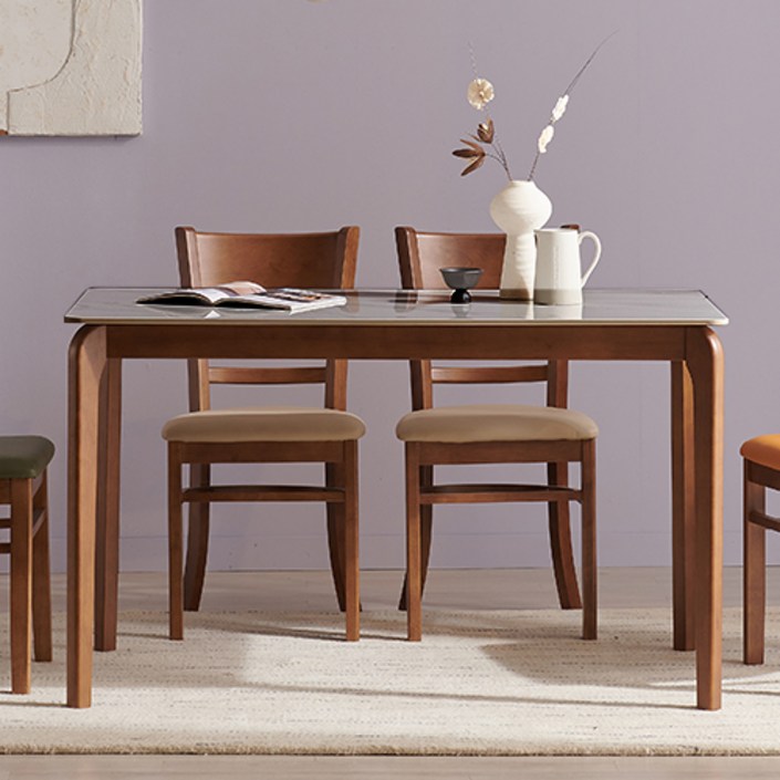 잉글랜더 세레니티 통세라믹 원목 4인용 식탁 방문설치