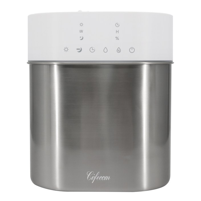 시프이컴 상부 급수 간편 세척 스테인리스 무드등 초음파 가습기 3L, 화이트, CIF-STH01