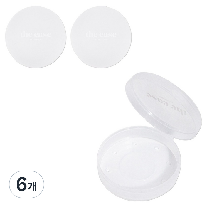 더분 에어홀 퍼프 케이스 S, 6개, 불투명