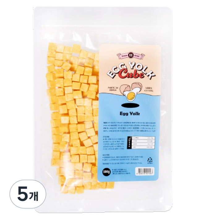 든든 반려동물 동결건조 간식, 5개, 100g, 노른자