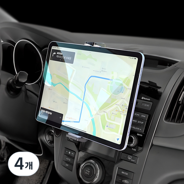 코시 태블릿PC 겸용 CD 슬롯 핸드폰 거치대, 4개, 블랙