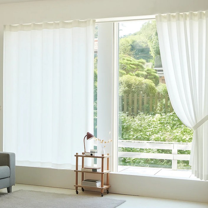 데시뉴 퓨어 쉬폰커튼 핀  봉집형  커튼끈 세트