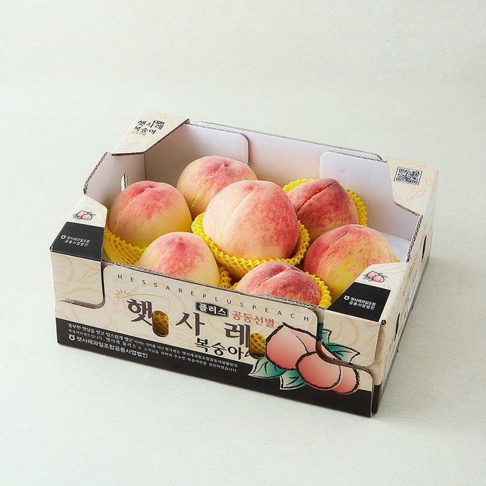 햇사레 GAP 인증 당도선별 부드러운 백도복숭아 58입, 1개, 1.8kg