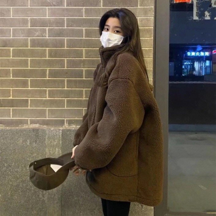피어니스트 캐주얼 루즈핏 후리스 집업