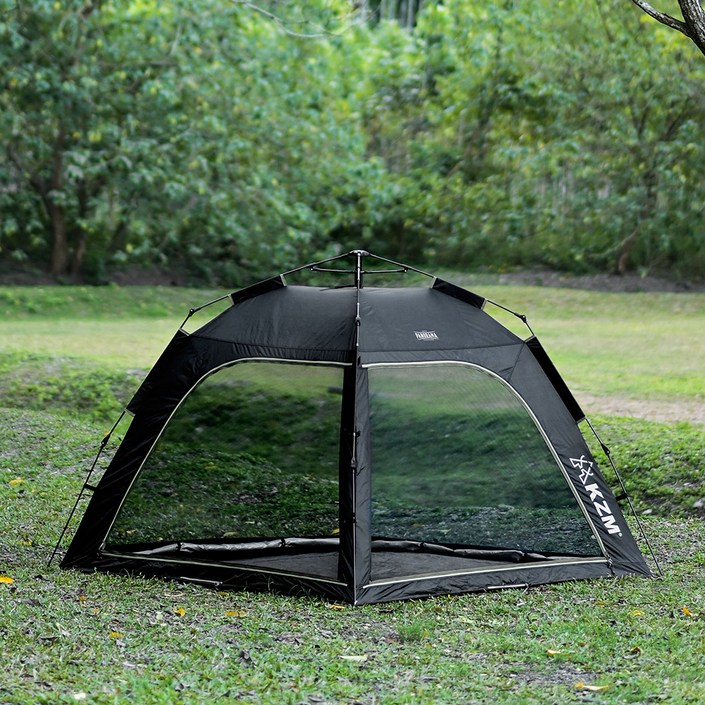 카즈미 와이드 파노라마 오토 그늘막 텐트, 블랙, 45인용