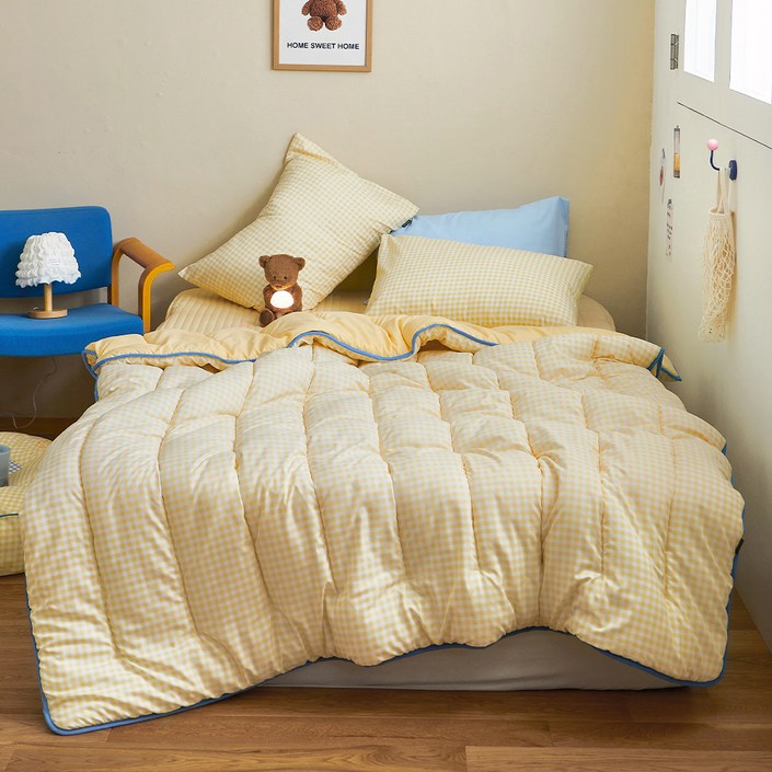 쁘리엘르 데일리체크 워싱 차렵 이불