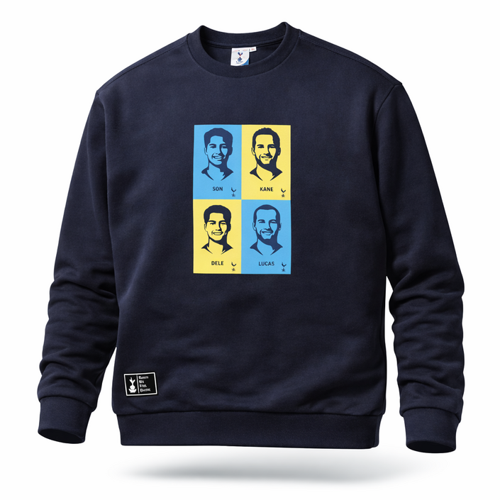 토트넘 정품 베이직 맨투맨 남녀공용 데일리 오버핏 긴팔 티셔츠 네이비