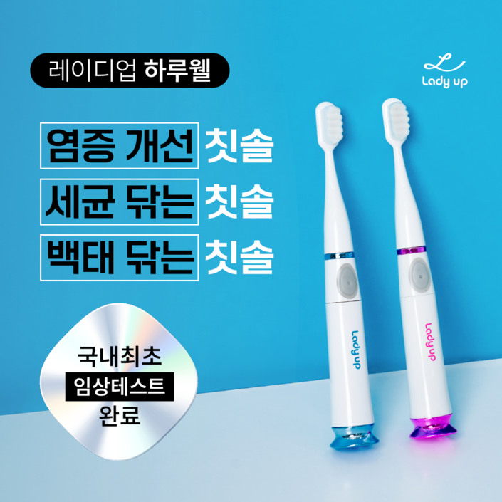 하루웰 무선 음파전동칫솔, 2개, 블루, 하루웰 칫솔