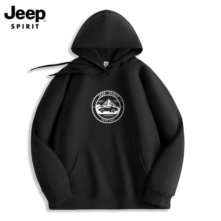JEEP spirit 국내발송후드티셔츠 NEW 남자 여자 남성 여성 티셔츠 가을 겨울 봄 JPHJ26AHM017