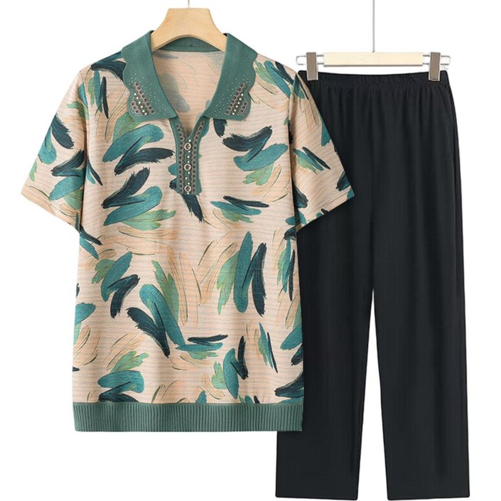 목련옷장 70대110세 꽃잎처럼 가볍게, 할머니 썸머 투피스 상하세트