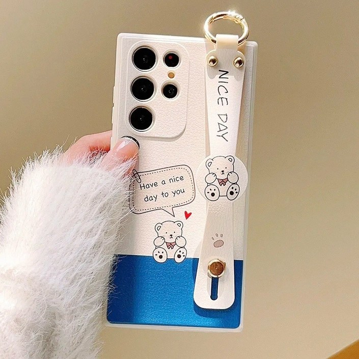 갤럭시 S 25 24 23 플러스 울트라 엣지 커플 핸드폰 케이스 예쁜 귀여운 휴대폰 스트랩 커버
